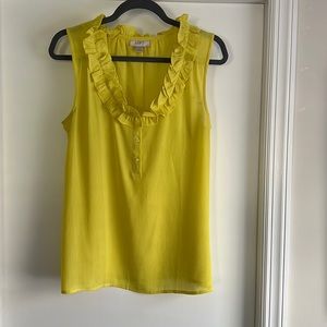 Ann Taylor Loft Yellow Sleeveless Blouse